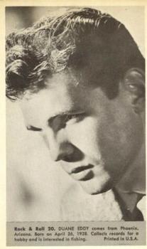 1959 Nu-Cards Rock & Roll #20 Duane Eddy Front