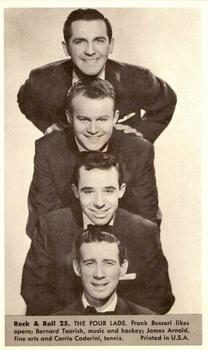 1959 Nu-Cards Rock & Roll #25 The Four Lads Front