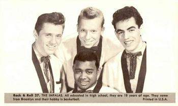 1959 Nu-Cards Rock & Roll #27 The Impalas Front