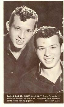 1959 Nu-Cards Rock & Roll #40 Santo & Johnny Front