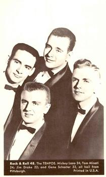 1959 Nu-Cards Rock & Roll #48 The Tempos Front