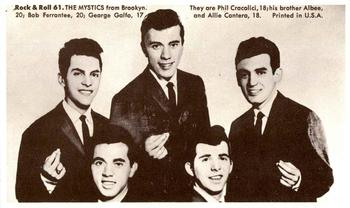 1959 Nu-Cards Rock & Roll #61 The Mystics Front