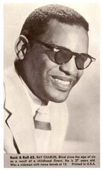 1959 Nu-Cards Rock & Roll #62 Ray Charles Front