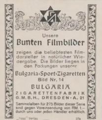 1935 Bunte Filmbilder #14 Willy Fritsch Back