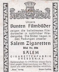 1935 Bunte Filmbilder #206 Ernst Dumcke Back