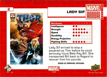 2020-21 Upper Deck Marvel Annual #2 Lady Sif Back