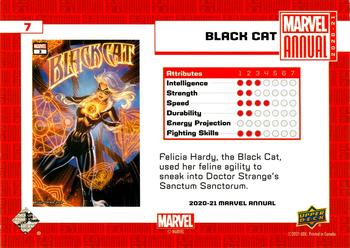 2020-21 Upper Deck Marvel Annual #7 Black Cat Back