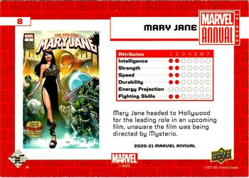 2020-21 Upper Deck Marvel Annual #8 Mary Jane Back