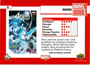 2020-21 Upper Deck Marvel Annual #9 Aero Back