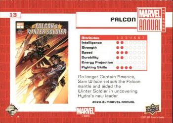 2020-21 Upper Deck Marvel Annual #13 Falcon Back