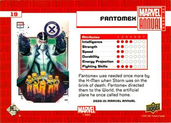 2020-21 Upper Deck Marvel Annual #19 Fantomex Back