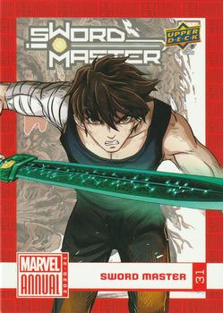 2020-21 Upper Deck Marvel Annual #31 Sword Master Front