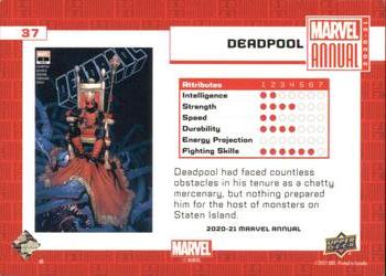 2020-21 Upper Deck Marvel Annual #37 Deadpool Back