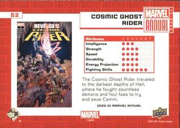 2020-21 Upper Deck Marvel Annual #52 Cosmic Ghost Rider Back
