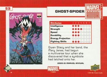 2020-21 Upper Deck Marvel Annual #53 Ghost-Spider Back