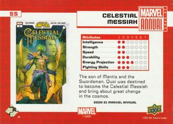 2020-21 Upper Deck Marvel Annual #55 Celestial Messiah Back