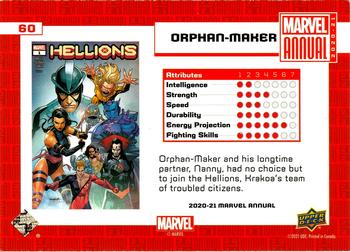 2020-21 Upper Deck Marvel Annual #60 Orphan-Maker Back