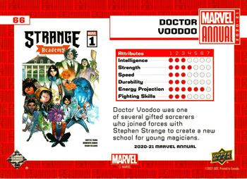 2020-21 Upper Deck Marvel Annual #66 Doctor Voodoo Back