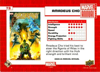 2020-21 Upper Deck Marvel Annual #73 Amadeus Cho Back
