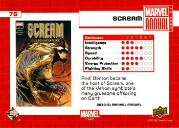 2020-21 Upper Deck Marvel Annual #76 Scream Back