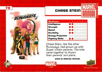 2020-21 Upper Deck Marvel Annual #79 Chase Stein Back