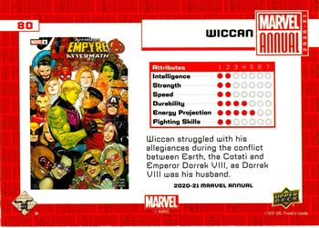 2020-21 Upper Deck Marvel Annual #80 Wiccan Back