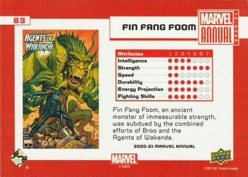2020-21 Upper Deck Marvel Annual #83 Fin Fang Foom Back