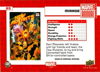 2020-21 Upper Deck Marvel Annual #85 Mirage Back
