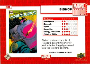 2020-21 Upper Deck Marvel Annual #86 Bishop Back
