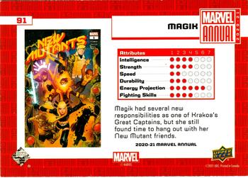 2020-21 Upper Deck Marvel Annual #91 Magik Back