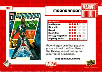 2020-21 Upper Deck Marvel Annual #92 Moondragon Back