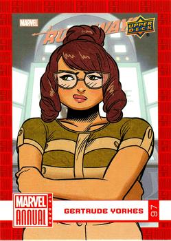 2020-21 Upper Deck Marvel Annual #97 Gertrude Yorkes Front