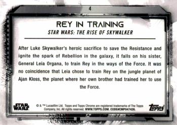 2021 Topps Chrome Star Wars Legacy #4 Rey In Training Back
