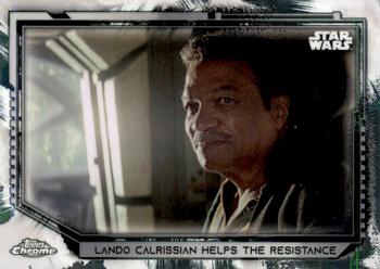 2021 Topps Chrome Star Wars Legacy #6 Lando Calrissian Helps The Resistance Front