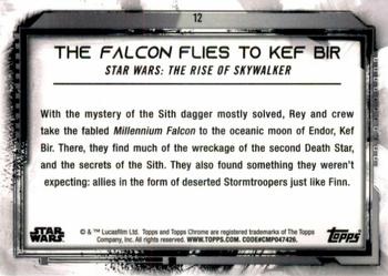 2021 Topps Chrome Star Wars Legacy #12 The Falcon Flies To Kef Bir Back