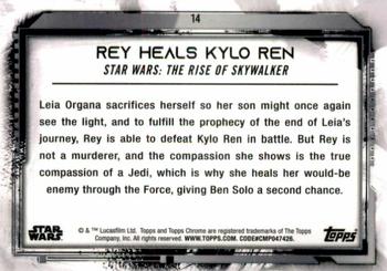 2021 Topps Chrome Star Wars Legacy #14 Rey Heals Kylo Ren Back