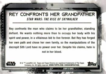 2021 Topps Chrome Star Wars Legacy #18 Rey Confronts Her Grandfather Back