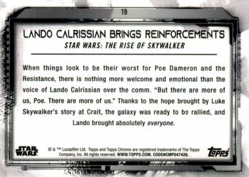 2021 Topps Chrome Star Wars Legacy #19 Lando Calrissian Brings Reinforcements Back