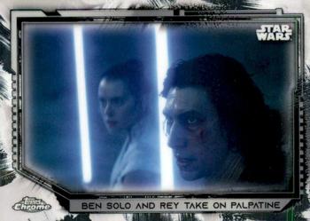 2021 Topps Chrome Star Wars Legacy #21 Ben Solo And Rey Take On Palpatine Front