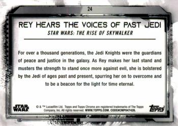 2021 Topps Chrome Star Wars Legacy #24 Rey Hears The Voices Of Past Jedi Back