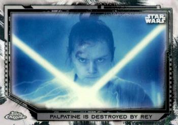 2021 Topps Chrome Star Wars Legacy #26 Palpatine Is Destroyed By Rey Front