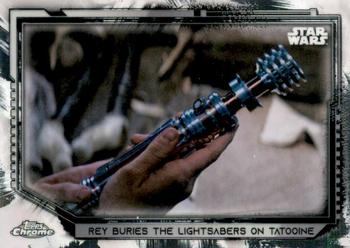 2021 Topps Chrome Star Wars Legacy #29 Rey Buries The Lightsabers On Tatooine Front