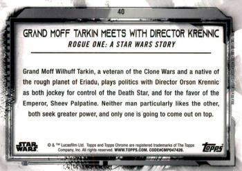 2021 Topps Chrome Star Wars Legacy #40 Grand Moff Tarkin Meets With Director Krennic Back