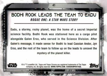 2021 Topps Chrome Star Wars Legacy #41 Bodhi Rook Leads The Team To Eadu Back