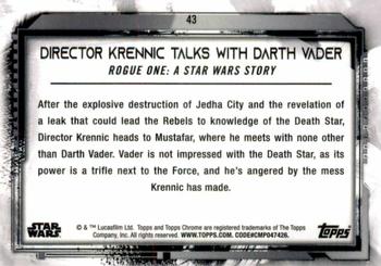 2021 Topps Chrome Star Wars Legacy #43 Director Krennic Talks With Darth Vader Back