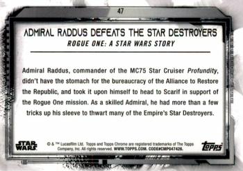 2021 Topps Chrome Star Wars Legacy #47 Admiral Raddus Defeats The Star Destroyers Back