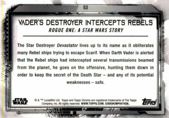 2021 Topps Chrome Star Wars Legacy #53 Vader's Destroyer Intercepts Rebels Back