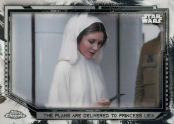 2021 Topps Chrome Star Wars Legacy #58 The Plans Are Delivered To Princess Leia Front
