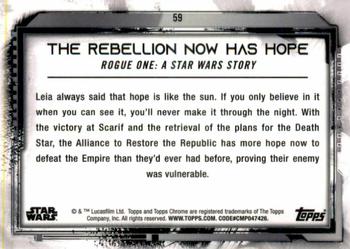 2021 Topps Chrome Star Wars Legacy #59 The Rebellion Now Has Hope Back