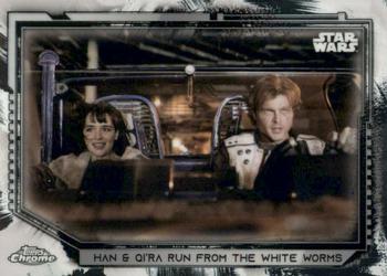 2021 Topps Chrome Star Wars Legacy #60 Han & Qi'ra Run From The White Worms Front